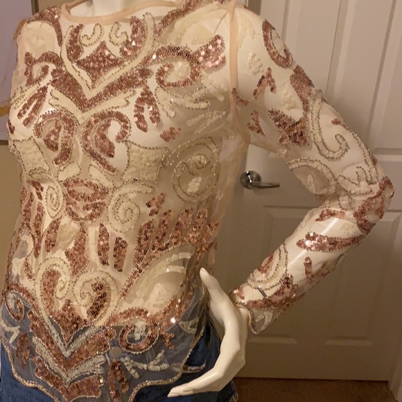 Sequin Top (sheer) - Picture 2 of 8